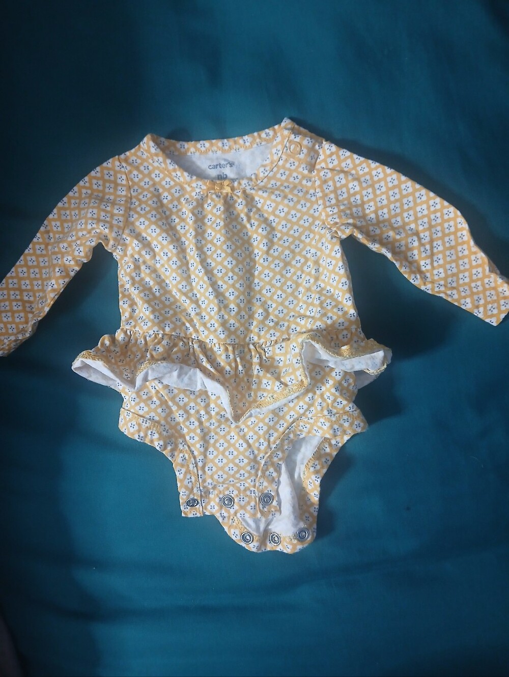 Carter's NB Baby Girls Yellow Bodysuit One-Piece (New Born 0 mos)